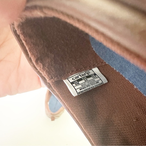 Carter's Toddler Boy Slip-On Faux Leather Baux Boat Shoes Brown 8 - Picture 7 of 9